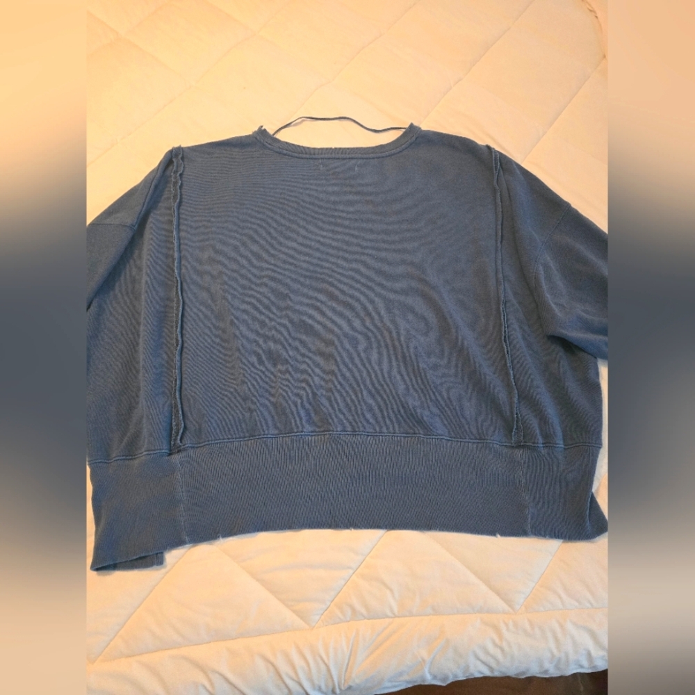 NWOT Free People Graphic Camden Ink Blue Combo - Picture 9 of 12